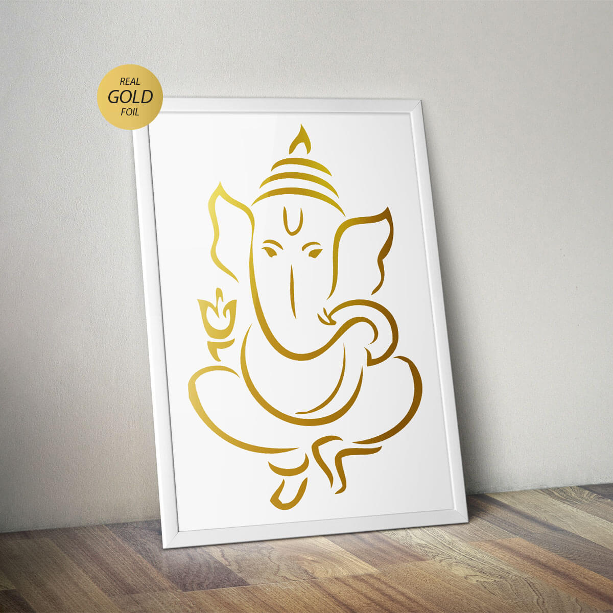 Ganesh Wall Art, Gold Foiled (GFW15)