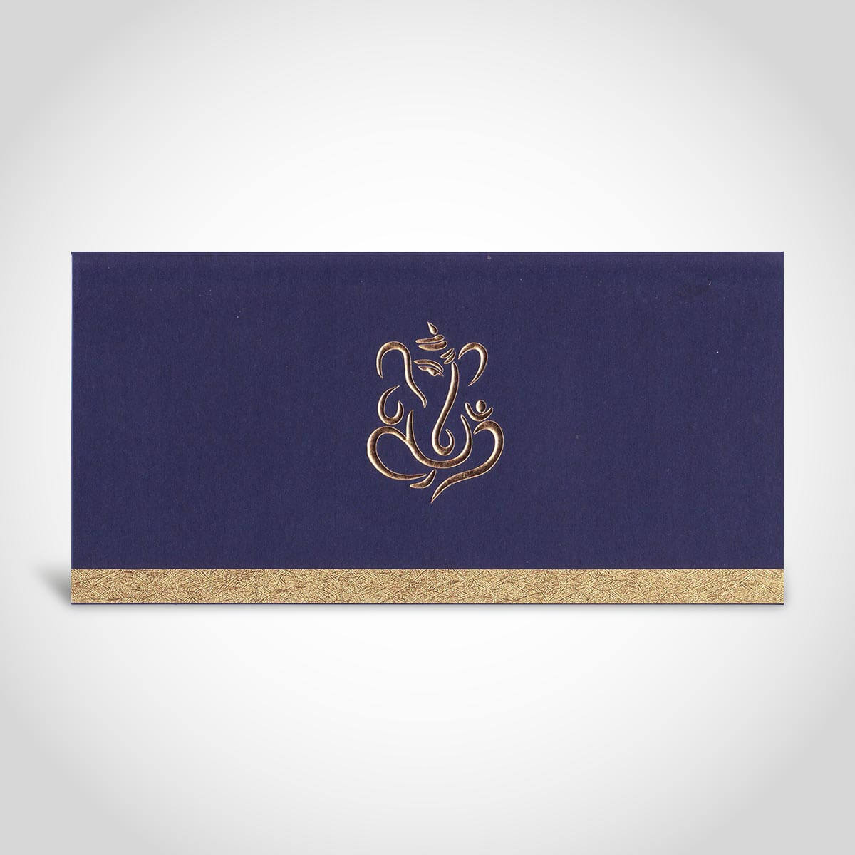 Dark Blue Hindu Wedding Card Cfk13