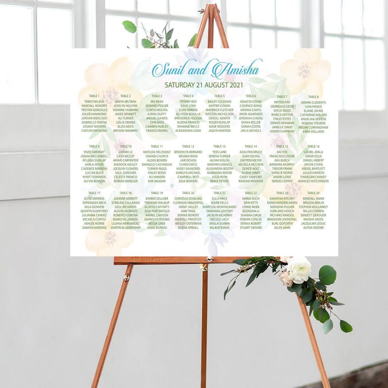 Floral Wedding Seating Chart – 3
