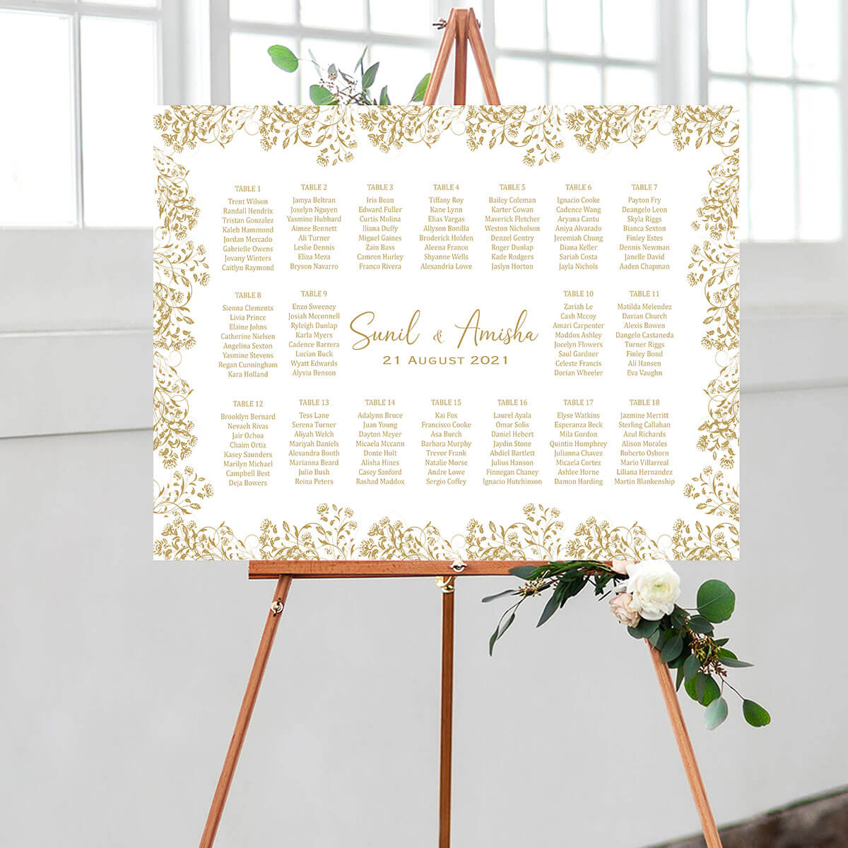 Floral Wedding Seating Chart – 9