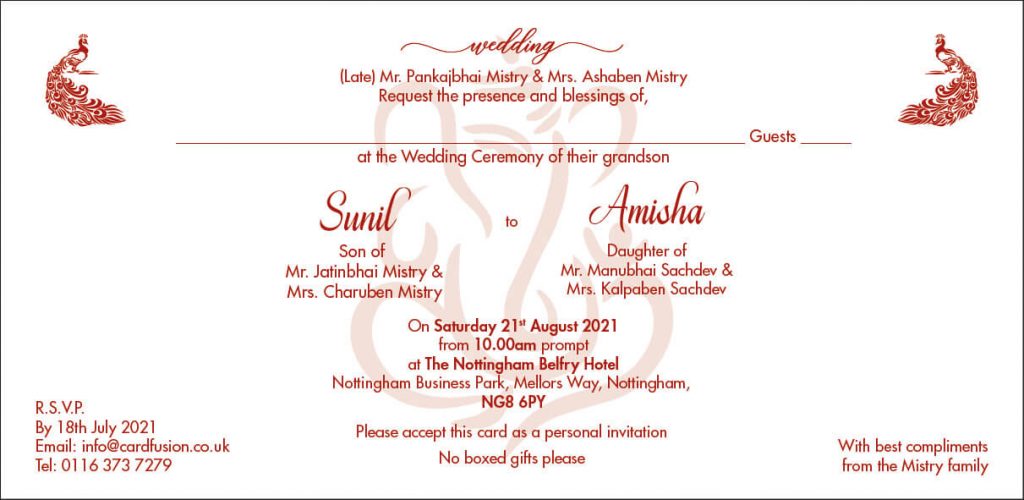 Indian Wedding Cards UK Checklist CardFusion