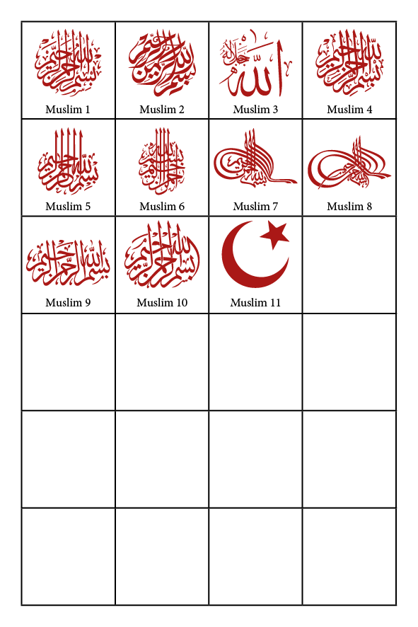 Muslim Wedding Symbols CardFusion