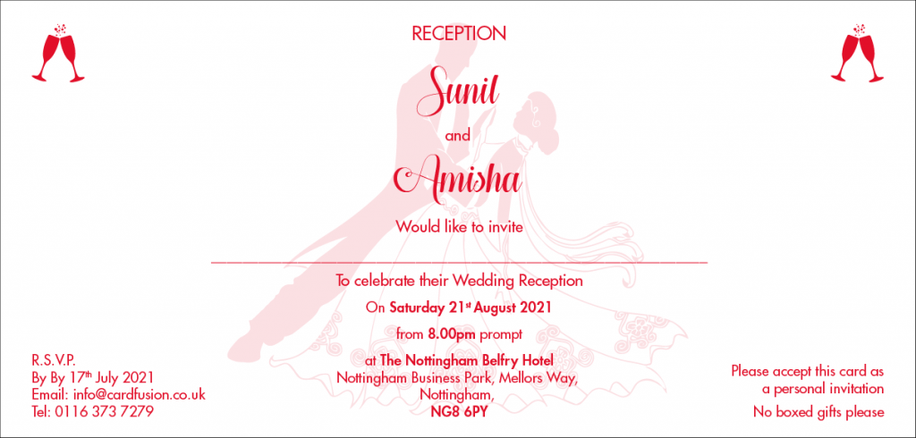 Wedding Reception Invitation Wordings CardFusion