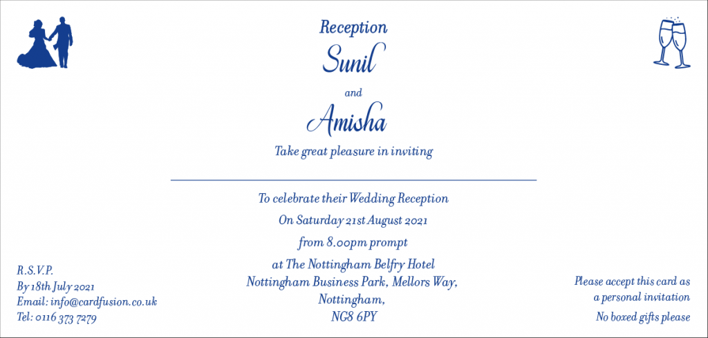 Wedding Reception Invitation Wordings CardFusion