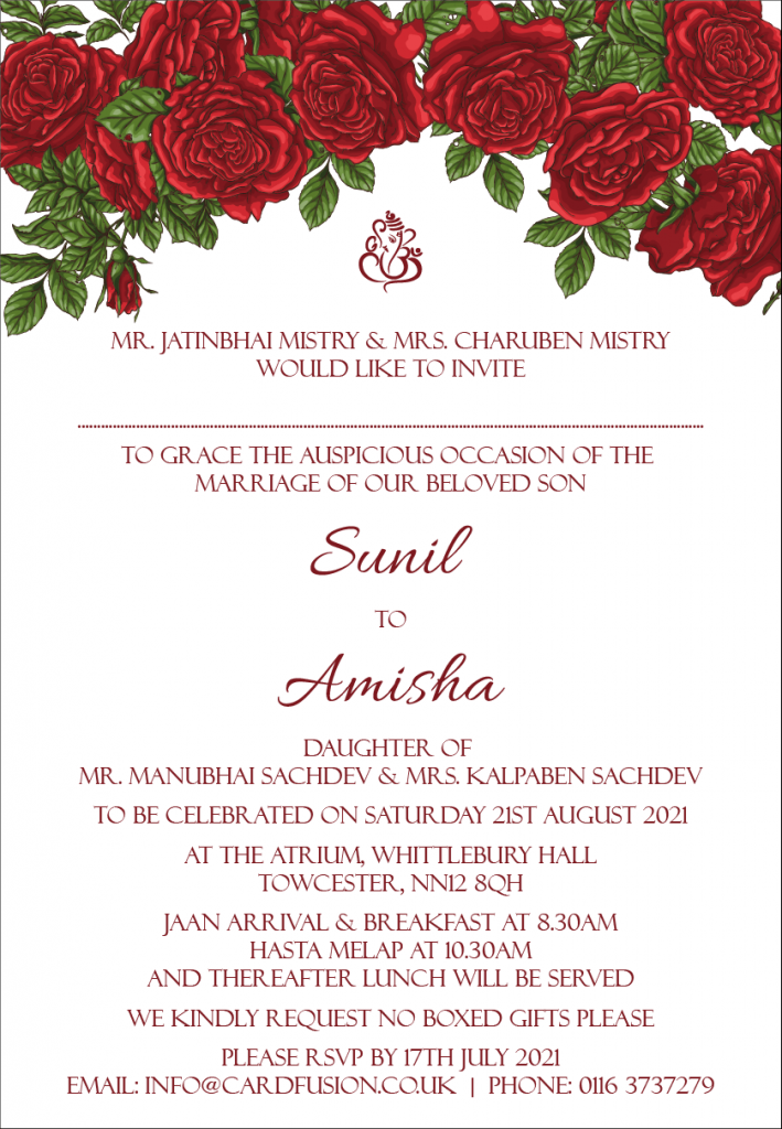 Hindu Wedding Invitation Wordings CardFusion