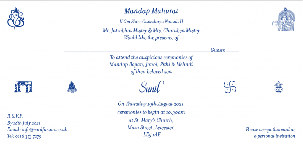 Manglik Prasango Wordings and Templates CardFusion
