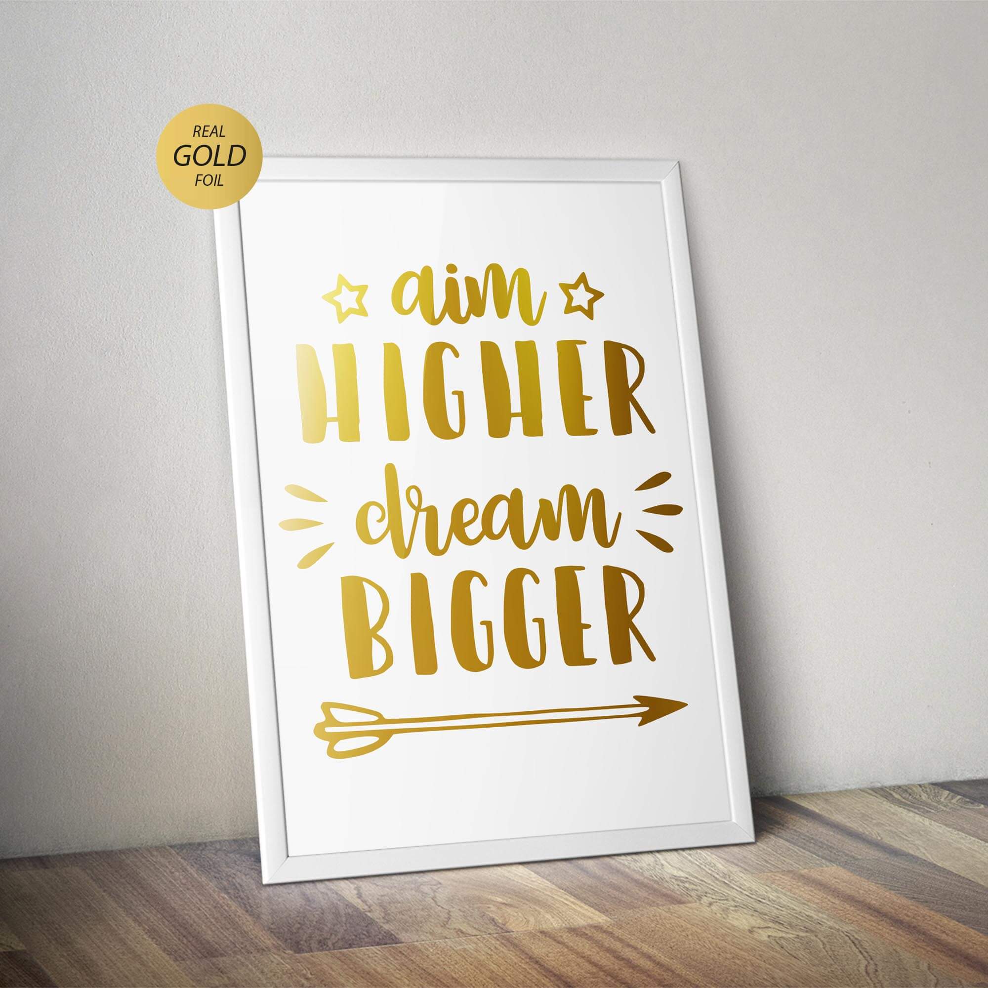 Aim Higher Dream Bigger Wall Art Poster