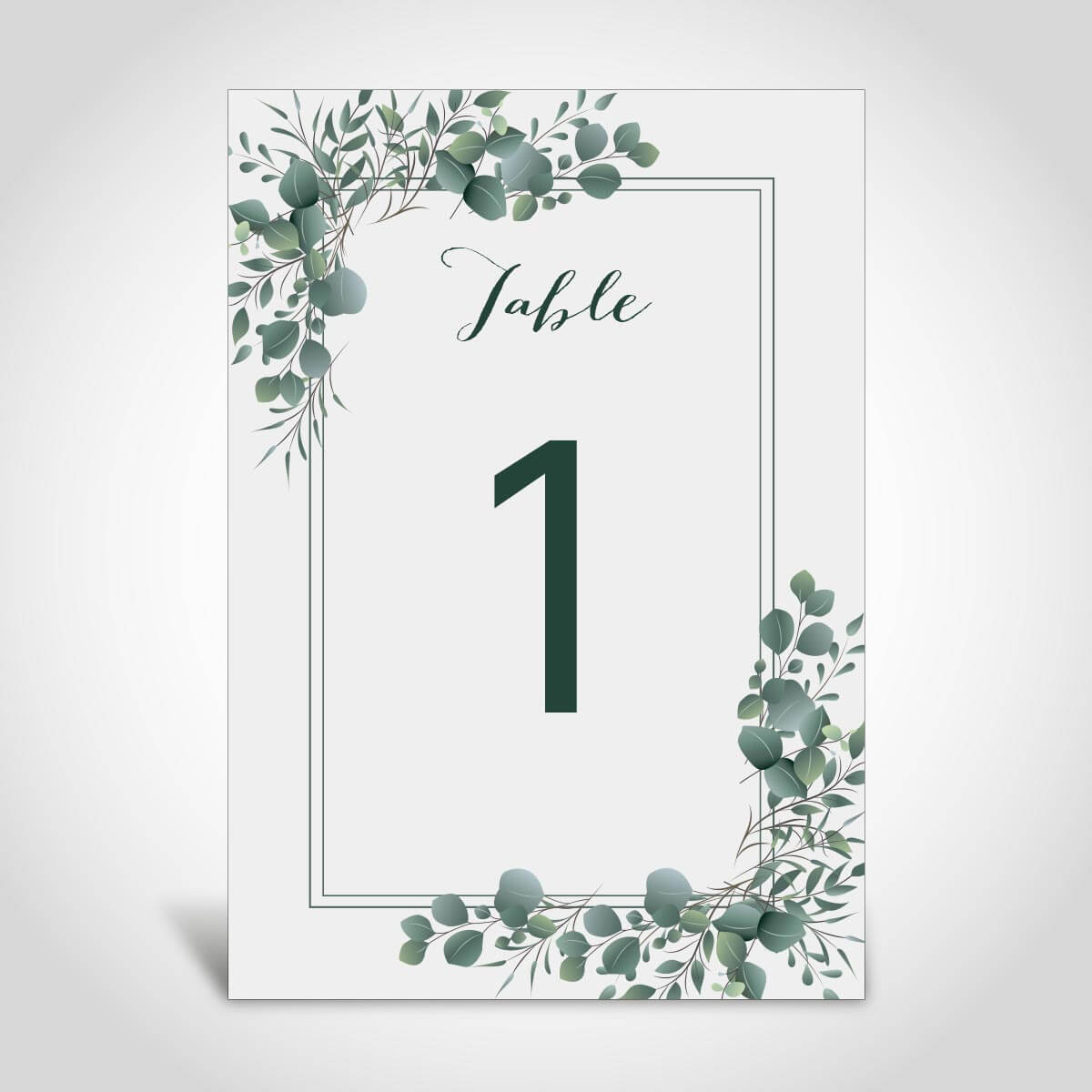 Eucalyptus Theme Wedding Table Number – 10