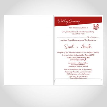 Radha Krishna Indian Wedding Card - Inside View