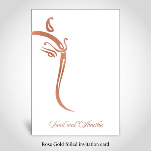 Importance of Ganesh on a Hindu Wedding Invitation CardFusion