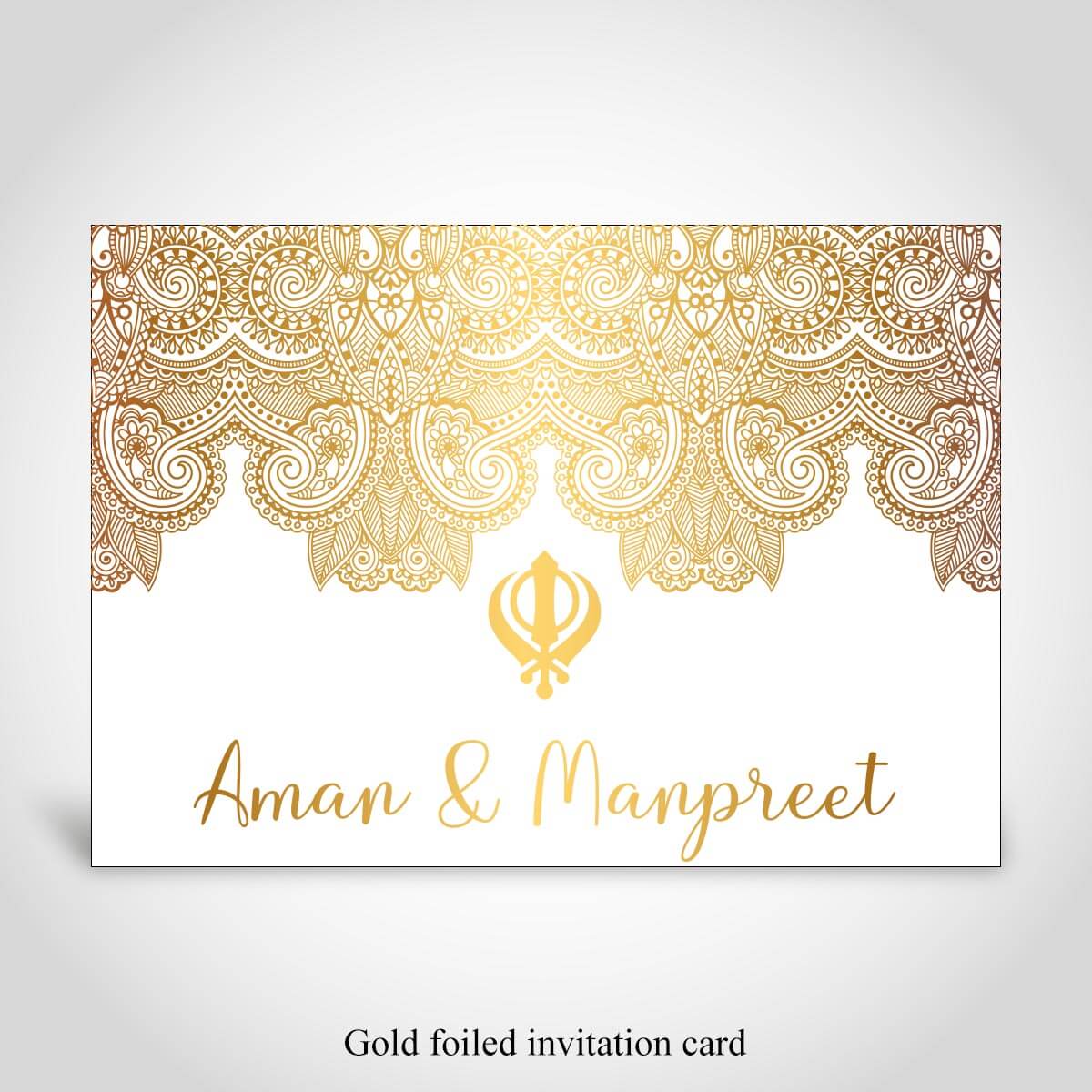 Sikh Wedding Order of Service Wording CardFusion