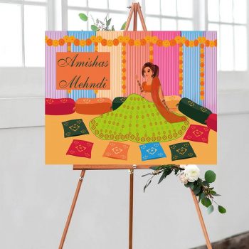 Indian wedding Mehndi Sign