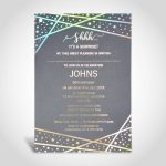 Holographic Gold Birthday invite on Black A5 card