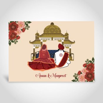 Punjabi wedding card - Anand Karaj