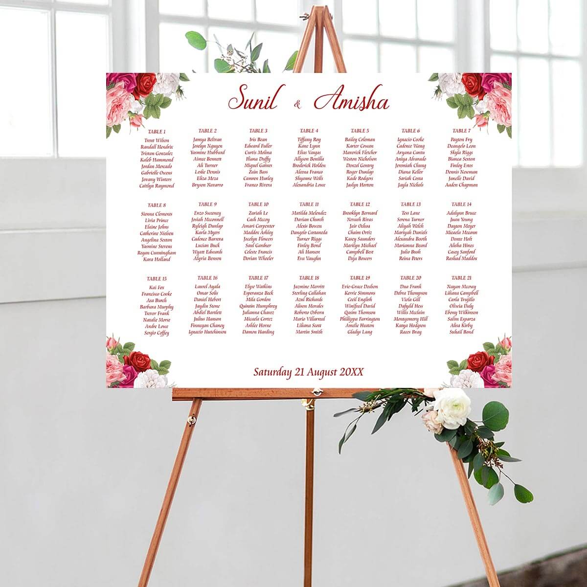 Floral Wedding Seating Chart – 23