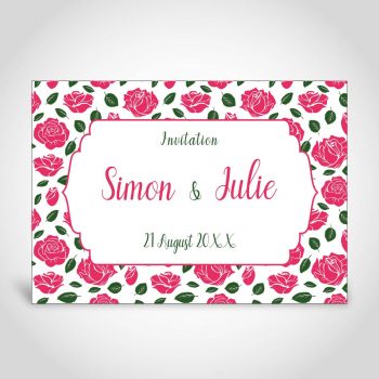 Floral Wedding Invitation - Elegant Rose Design