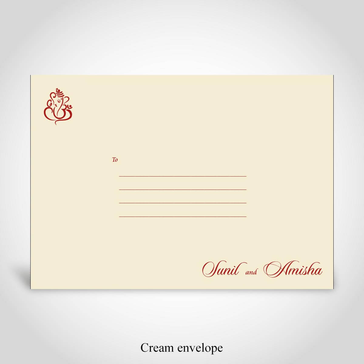 Dark Red, Gold Foiled Hindu Wedding Card – CFK395