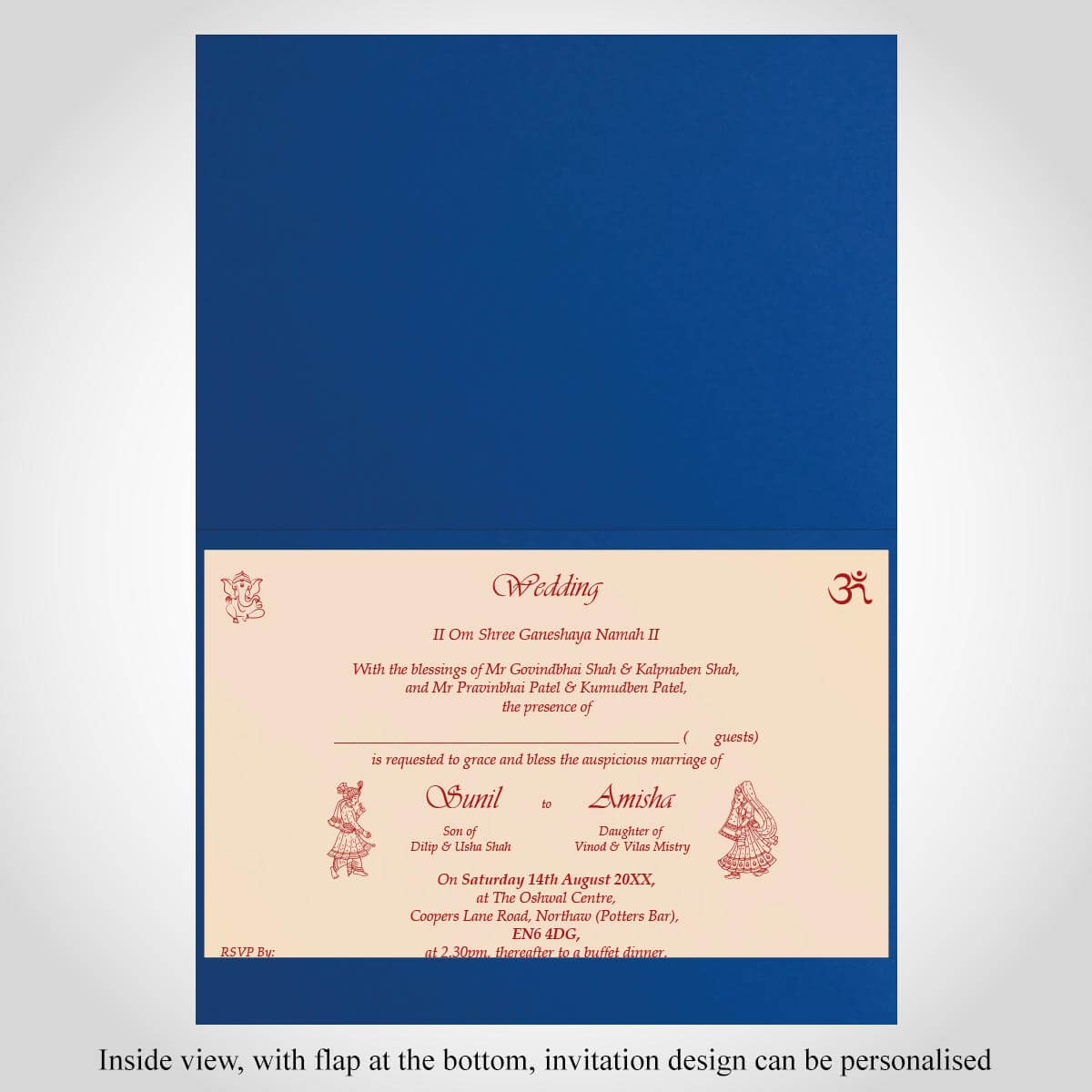 Hindu Wedding Invite, Gold Foiled – CFK492
