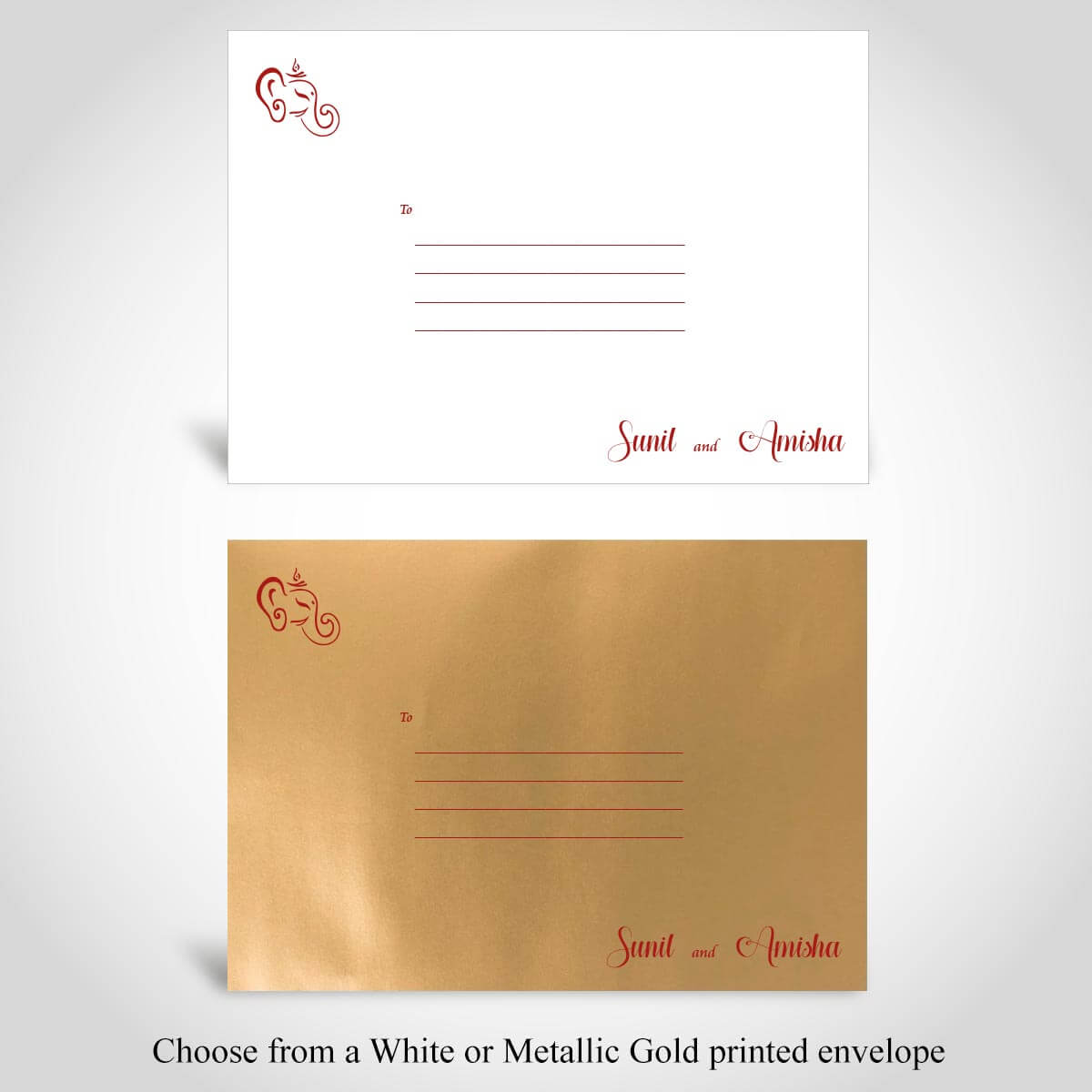 Gold Foiled Hindu Wedding Card – CFK103