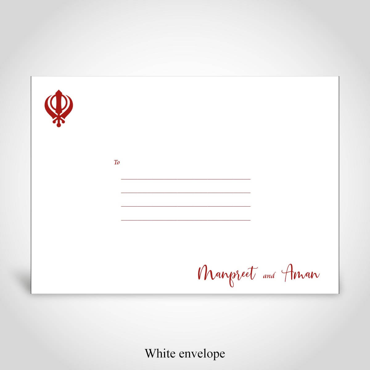Dark Red, Gold Foiled Punjabi Wedding Card – CFS305