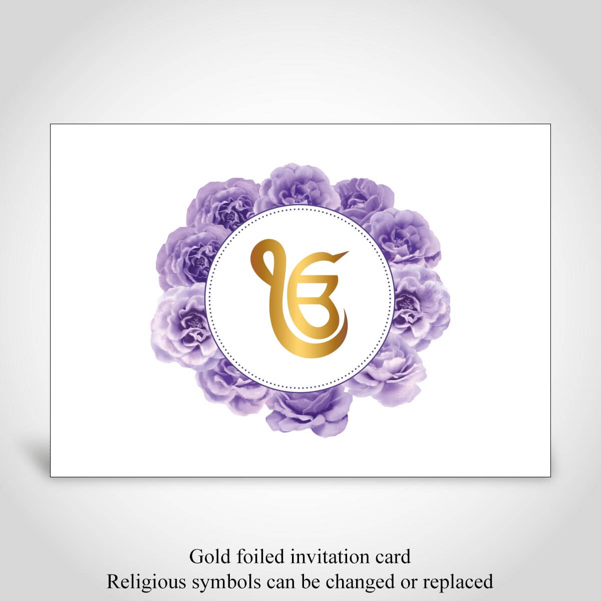 Punjabi Wedding Card, Purple Floral – CFS449