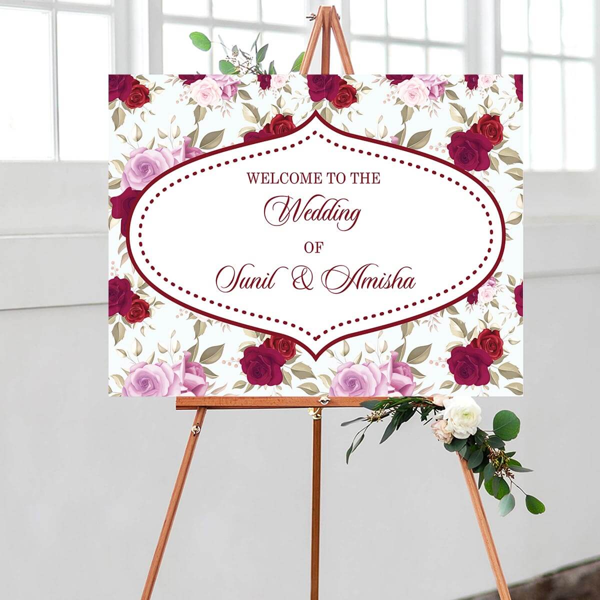 Floral Wedding Welcome Sign – 36