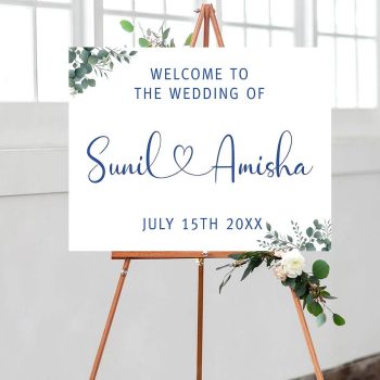 Eucalyptus wedding welcome sign