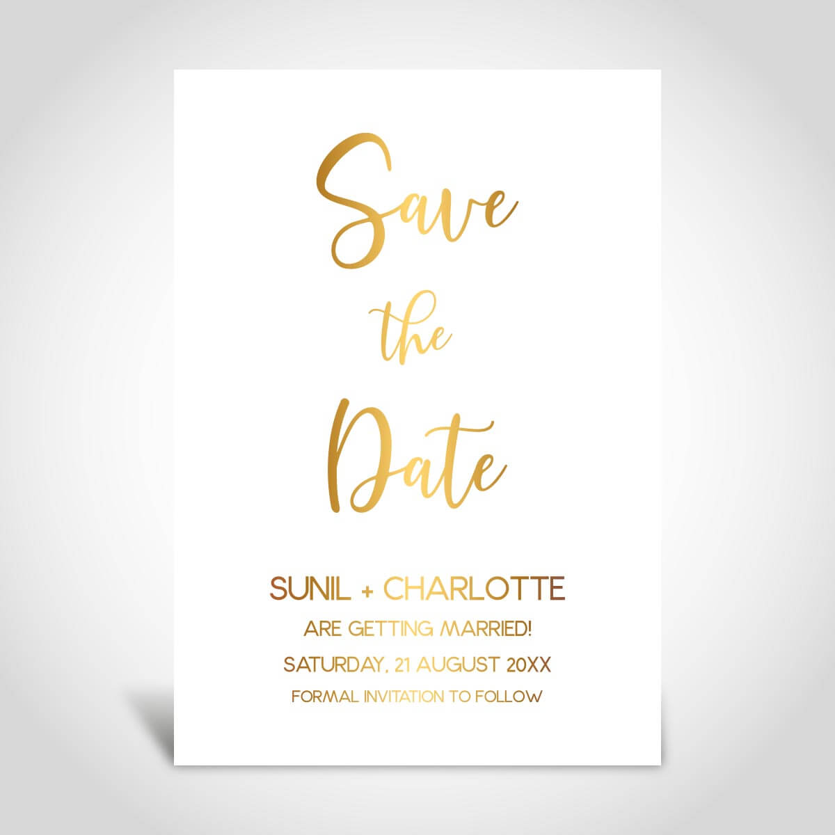 Gold Foiled Save the Date Invitation Card – CFSD18