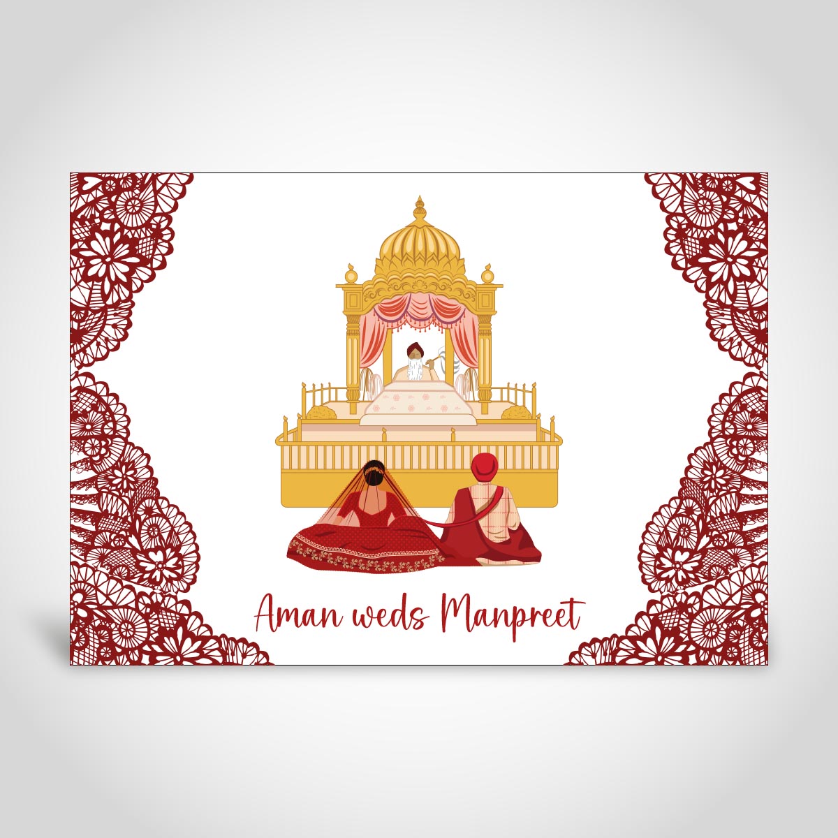 Punjabi Wedding Card – CFS373