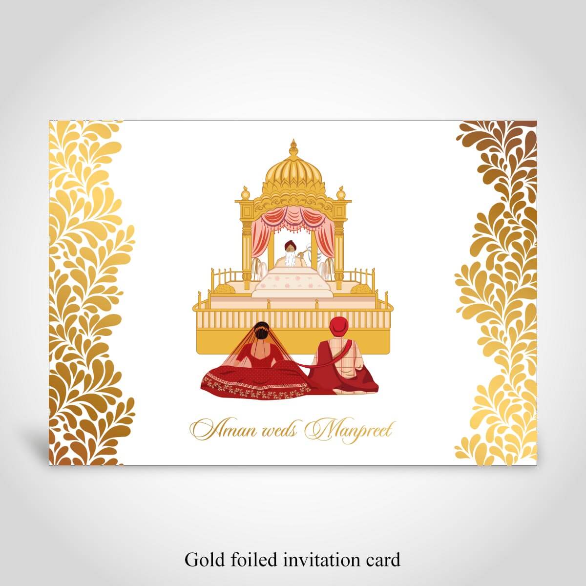 Exquisite Sikh Wedding Invitation – CFS436