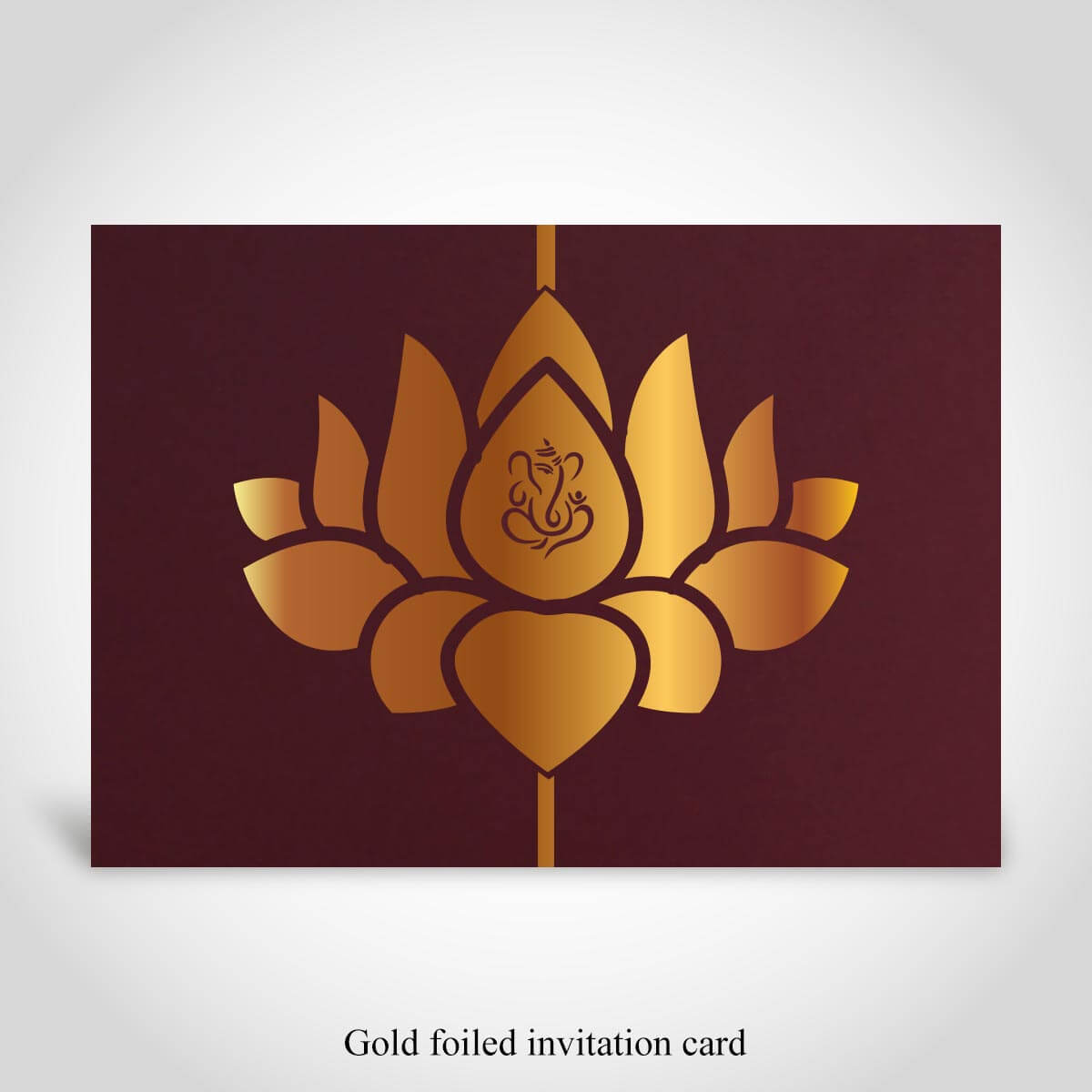 Hindu Wedding Invite, Gold Foiled, CFK368