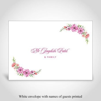 Pink floral C5 printed envelope