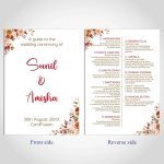 Handcrafted Hindu Wedding Card with Ganesha Motif and Floral Borders